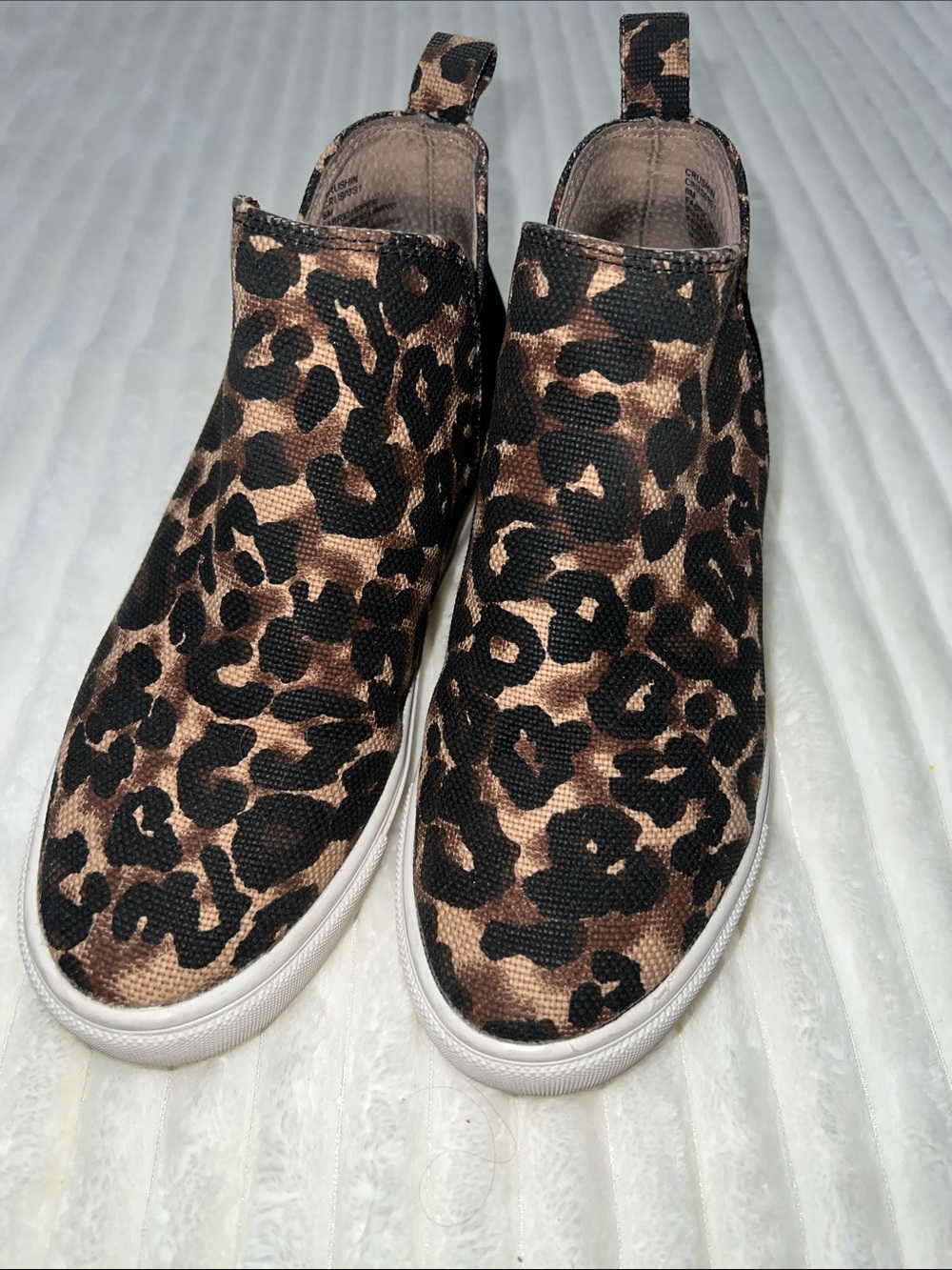 Steve Madden Leopard Print Slip-On Sneakers - Brown and Black